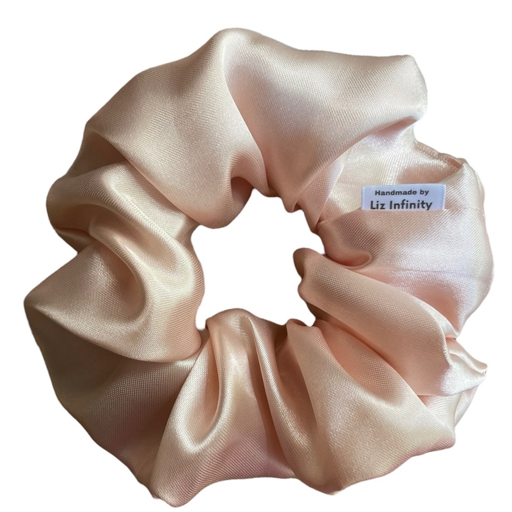Rose Pink Large scrunchie satin